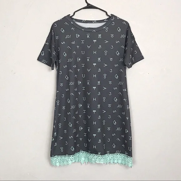 Crazy Train Hieroglyphic & Lace Tunic - Picture 2 of 7